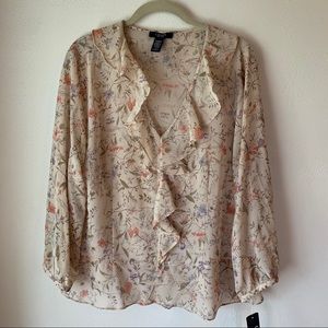 XL Beautiful Chaps Blouse (New w/ tags)